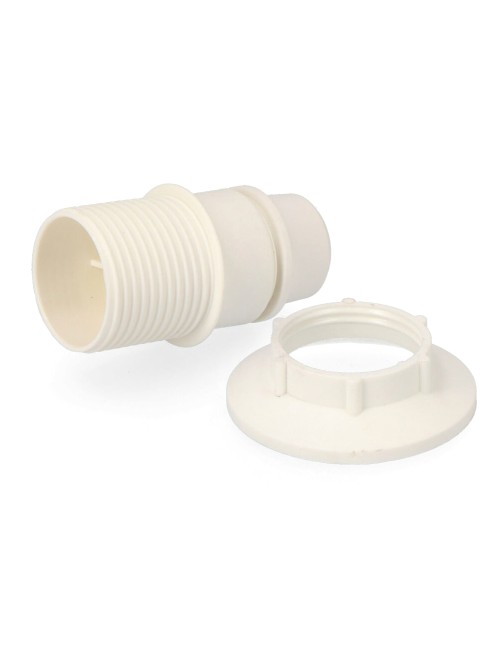 Portalámparas e-14 semiroscado + arandela blanco (envasado)