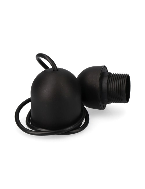 Conjunto colgante negro e27 longitud 80cm (envasado)