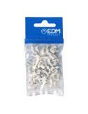 Grapa para cable manguera plana 2 x 1,0 mm n°03, blanca, blister 50 uds
