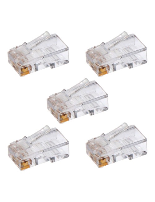 Clavija telefono 8 vias adsl envasadas cat.5 (5 unid.)