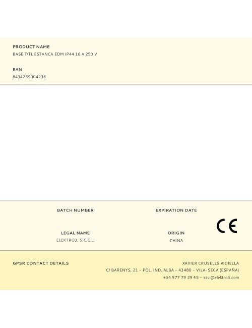 Base t/tl estanca edm ip44 16 a 250 v