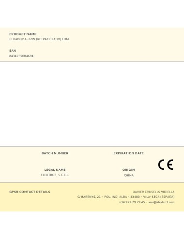 Cebador 4-22w (retractilado) edm