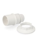 Portalamparas e-14 semi-roscado+ arandela retractilado blanco