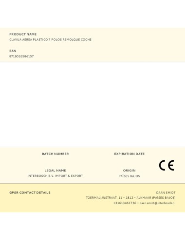 Clavija aerea plastico 7 polos remolque coche