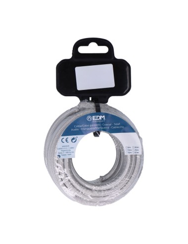 Carrete cable cordón tubular h03vv-f 2 x 0,75 mm plata, 25 m