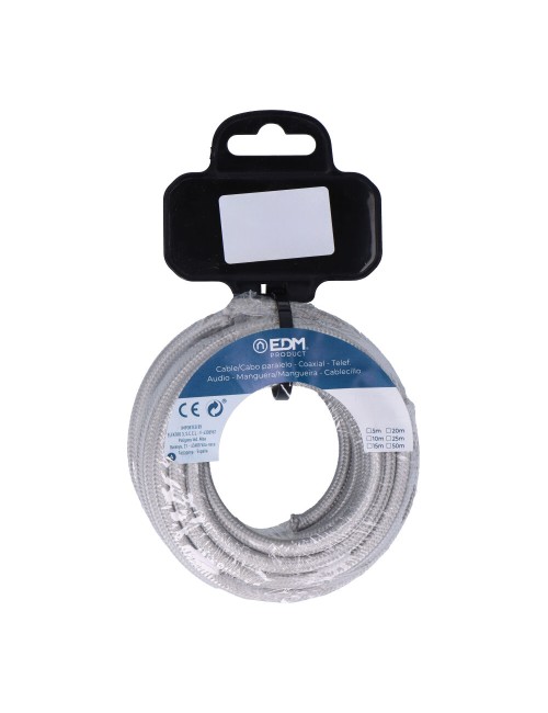 Carrete cable cordón tubular h03vv-f 2 x 0,75 mm plata, 25 m