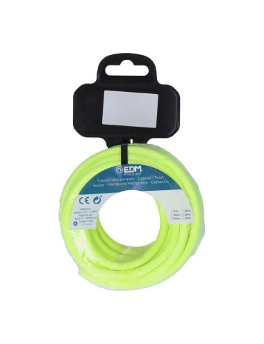 Carrete cable cordón tubular h03vv-f 2 x 0,75 mm fluor amarillo, 25 m