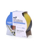 Cinta adhesiva de señalizacion amarillo-negra 50 mm x 30 m