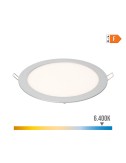 Downlight led empotrable redondo 20 w luz fría 6400 k 1500 lm cromado ø22,5 cm
