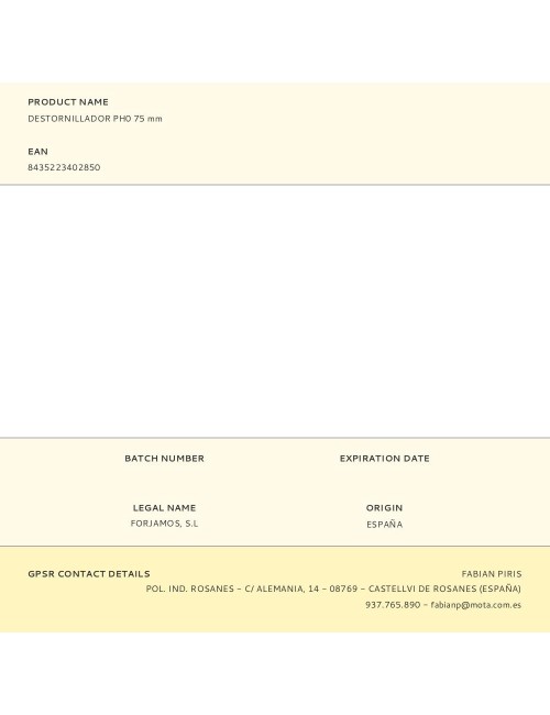 Destornillador ph0 75 mm