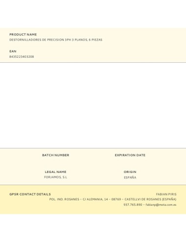 Destornilladores de precisión, 6 piezas 3 ph + 3 planos