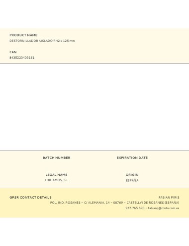 Destornillador aislado ph2 x 125 mm