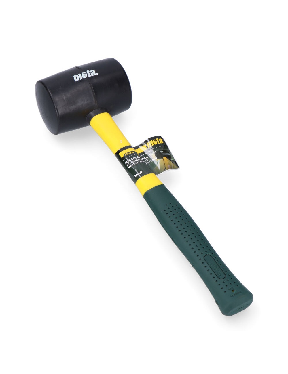 Maza de goma con mango de fibra, 700 g