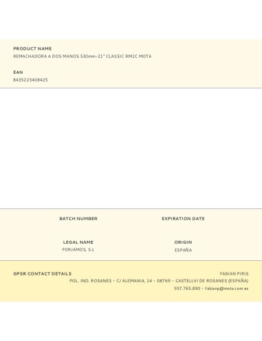 Remachadora a dos manos classic 530 mm - 21"