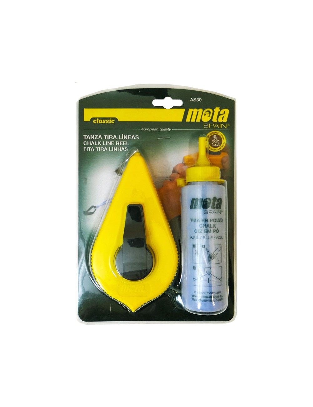 Linea trazadora con tiza azul (blister) as30 mota