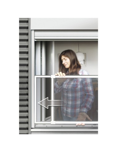 Mosquitera con marco extensible para ventanas y persianas blanco 50 x 75-142 cm
