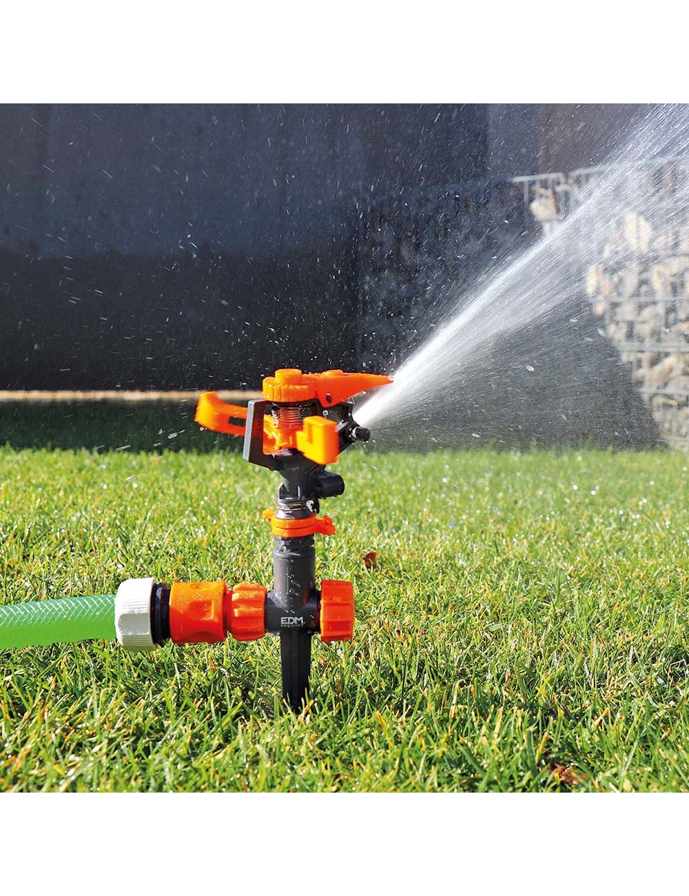 Aspersor sectorial con estaca 20-360° max. 400m ajustable 20-360°