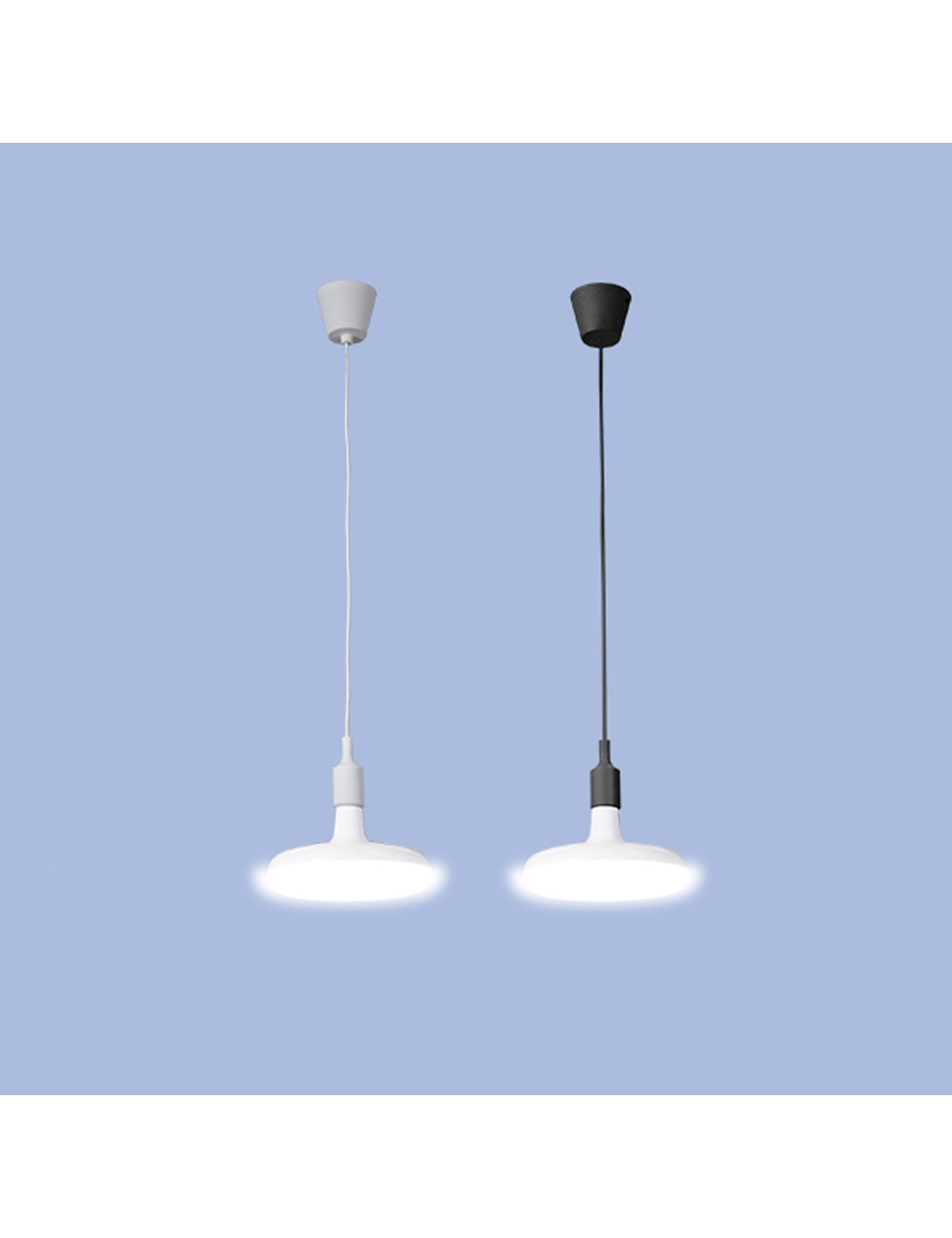 Lampara colgante de silicona e27 60 w color negro