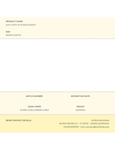 Guia cinta plus maxi blanco