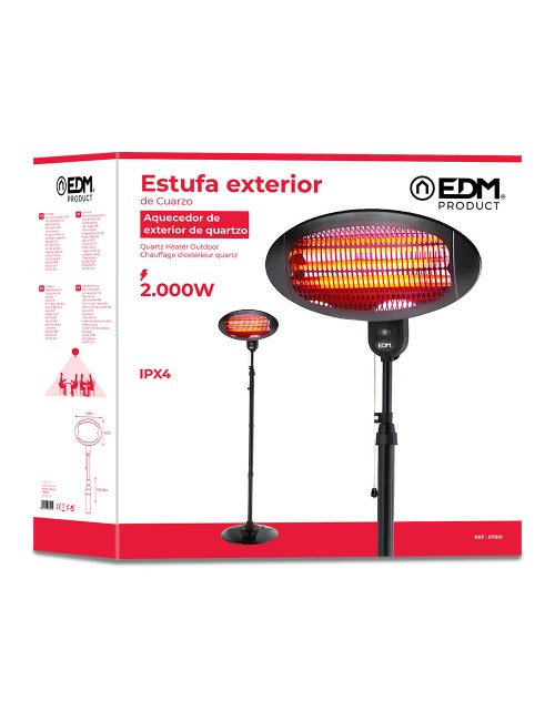 Estufa de cuarzo de exterior 2000 w