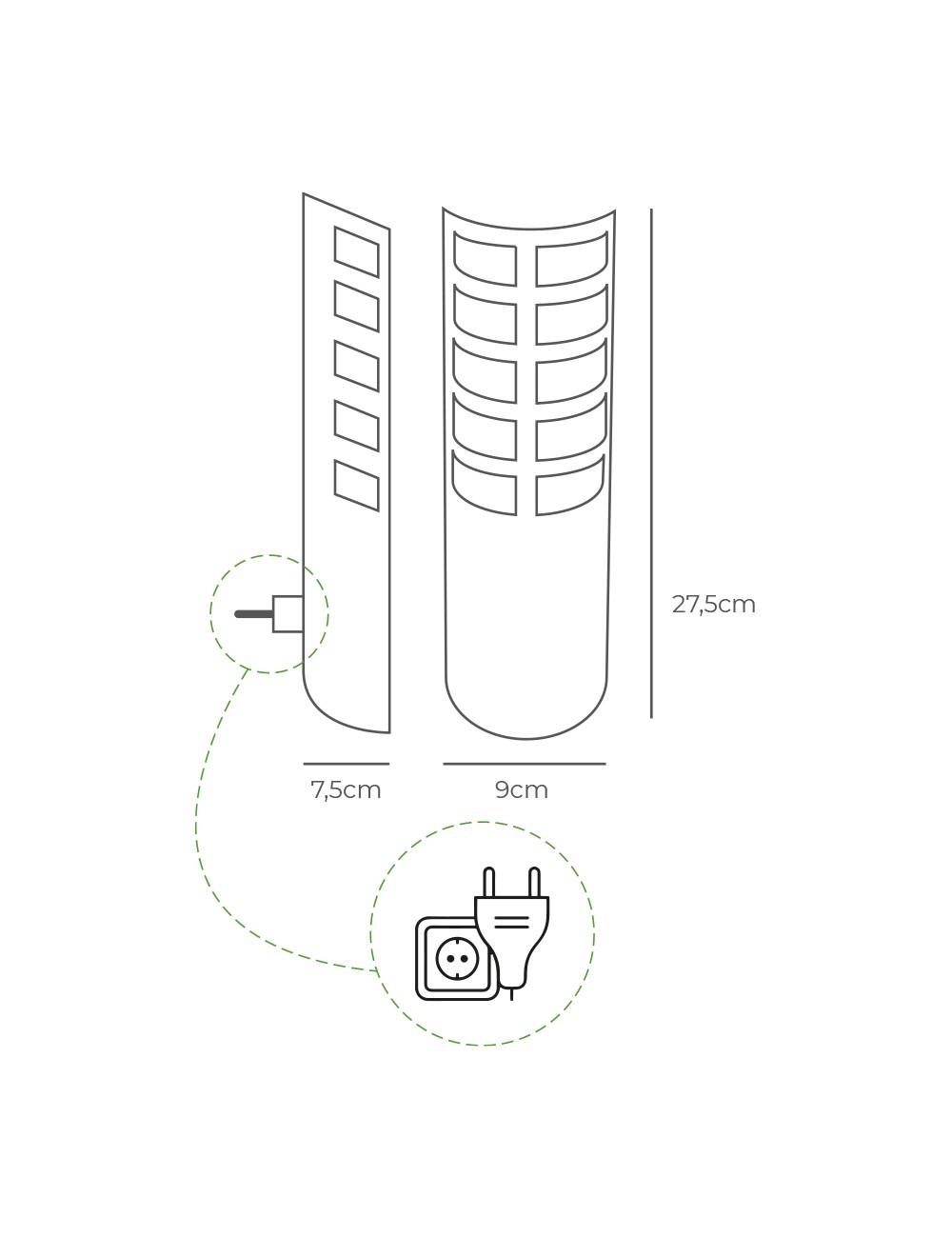 Atrapa insectos electrico 9w 50m con placa adhesiva 220-240v