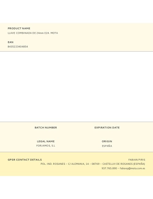 Llave combinada de 24mm e24. mota