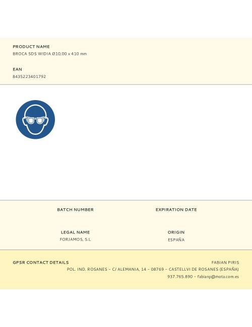 Broca sds widia ø10,00 x 410 mm