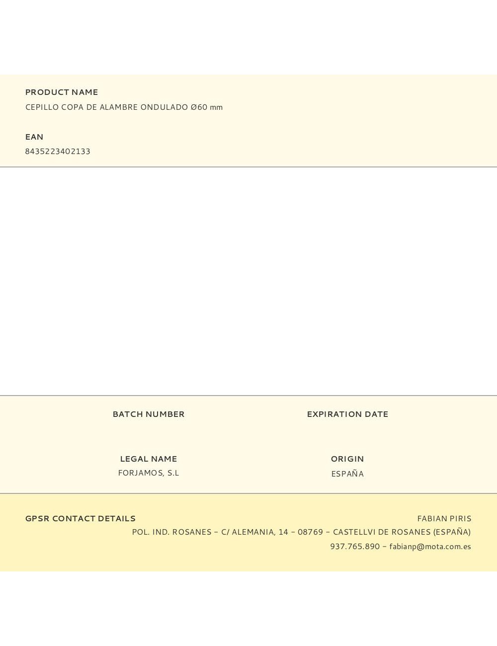 Cepillo copa de alambre onduladoø60 mm