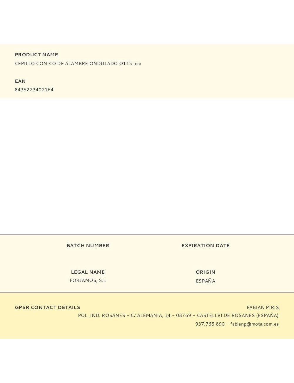 Cepillo conico de alambre ondulado ø115 mm