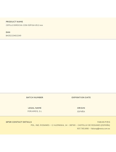 Cepillo brocha con espiga ø12 mm