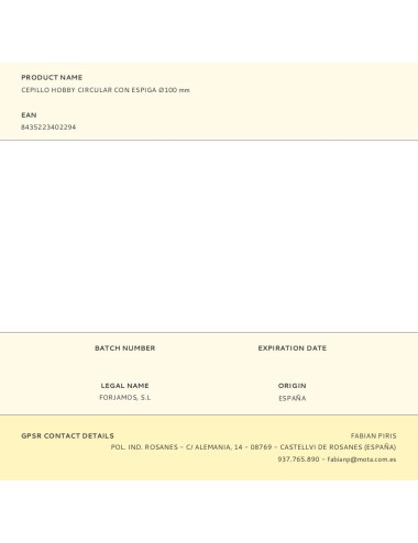 Cepillo hobby circular con espiga ø100 mm