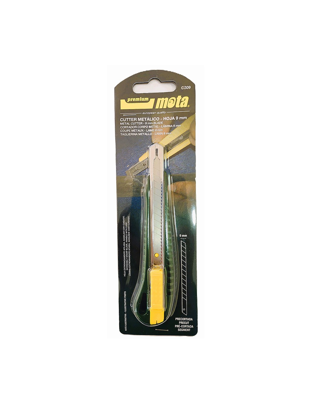 Cúter de metal hoja de 9 mm