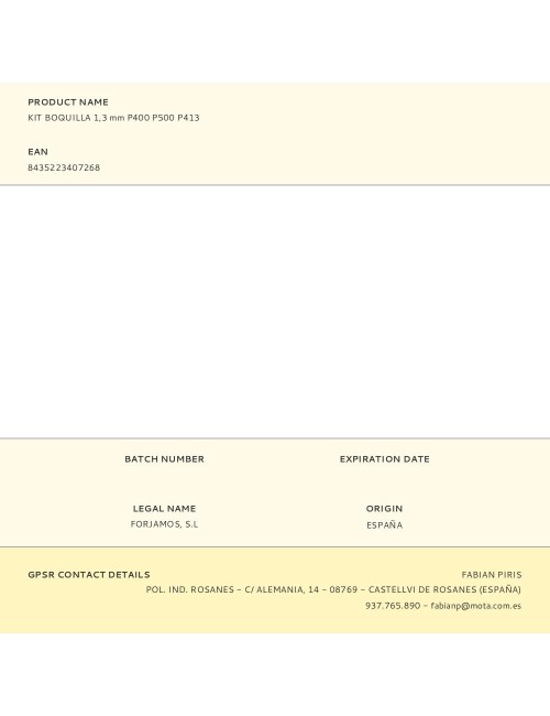 Kitboquilla 1,3 mm p400 p500 p413