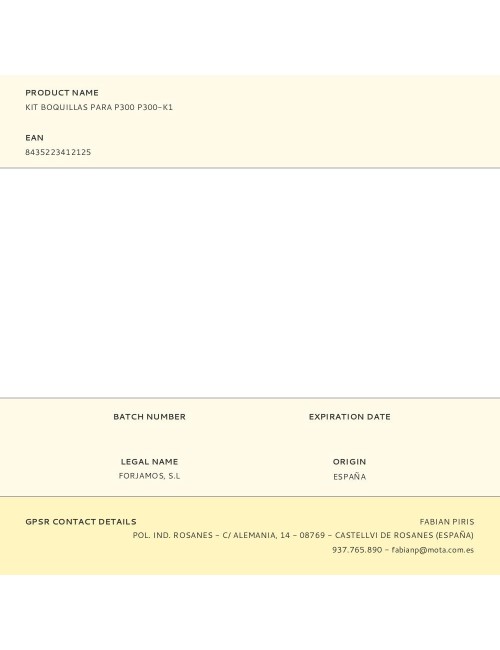 Kit boquillas para p300 p300-k1