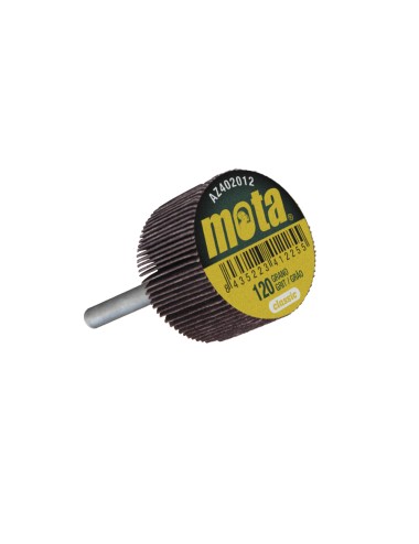 Cepillo de laminas con vastago 40 x 30 x 6 mm grano 80