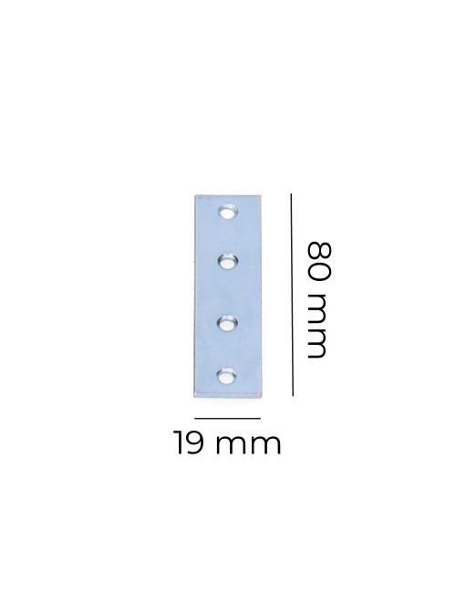 Pletina zincada 80x19x2mm