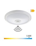 Aplique de superficie led con sensor crepuscular y movimiento ip20 15 w 6400 k ø29 x 6 cm