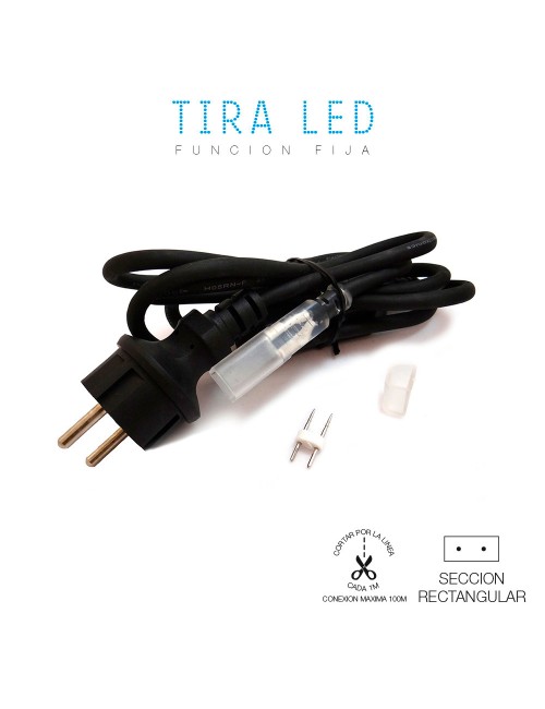 Kit conexion a corriente 220v 1,5m para tira de led edm