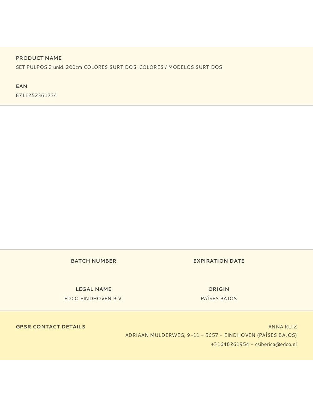 Set pulpos 2 unid. 200cm colores surtidos colores / modelos surtidos