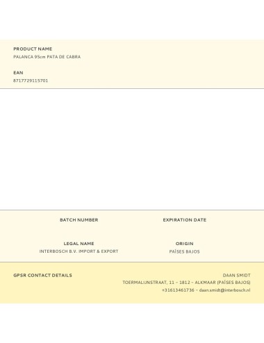 Palanca pata de cabra 95 cm