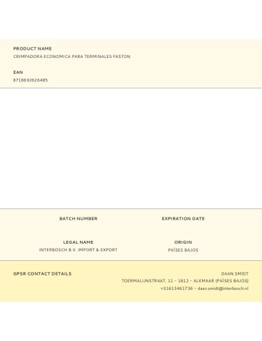 Crimpadora economica para terminales faston