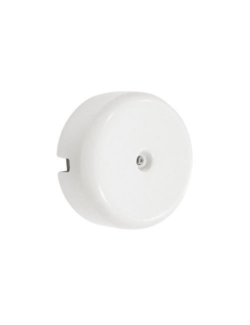 Caja de empalmes superficie, embellecedor porcelana serie vintage ø110mm, estructura interior ø80x40mm blanca