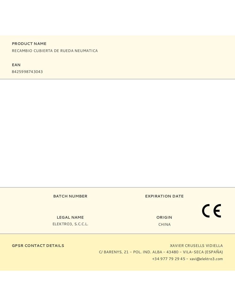 Recambio cubierta de rueda neumatica