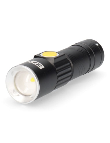 Linterna mini con zoom 1 led 120lm/40lm/ flash 9.000k recargable con usb.
