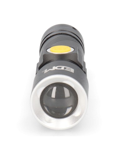 Linterna mini con zoom 1 led 120lm/40lm/ flash 9.000k recargable con usb.