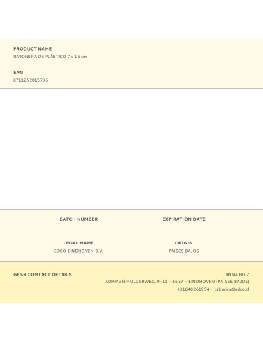 Ratonera de plástico 7 x 15 cm