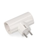 Adaptador doble 2p+t, 16a 250v~ , blanco (retractilado)