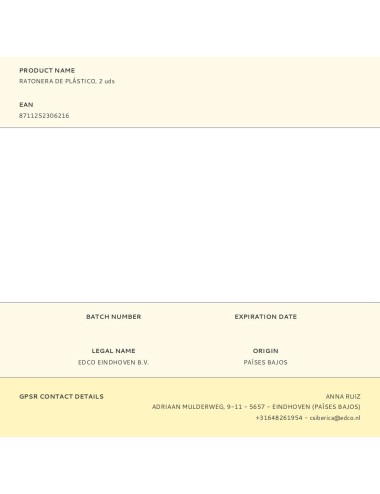 Ratonera de plástico, 2 uds