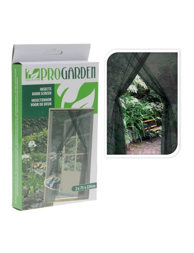 Mosquitera negra 150 x 220 cm, 2 hojas de 75 x 220 cm