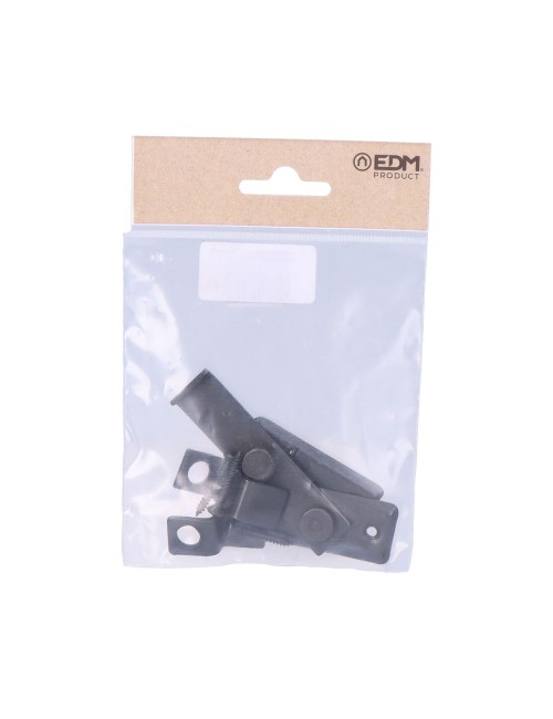 Pestillo reversible hierro zinc negro 8cm